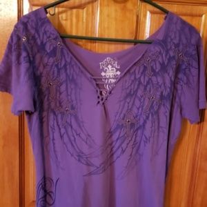 REBEL SAINTS WOMEN'S SHIRT XL